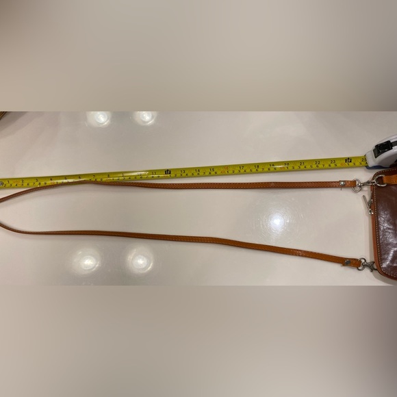 NWOT 2-tone Brown Italian Leather Crossbody Bag - Picture 12 of 12